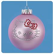 Hello Kitty Ball with Red Rhinestones Ornament